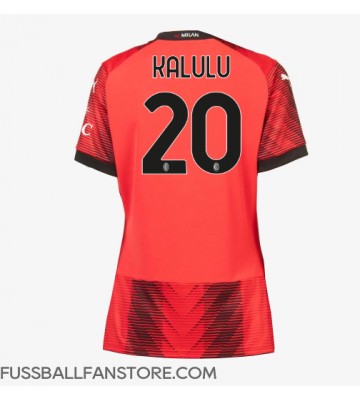 AC Milan Pierre Kalulu #20 Replik Heimtrikot Damen 2023-24 Kurzarm